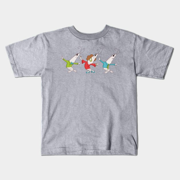 The Shrimp Dancers Kids T-Shirt by Helen Munch